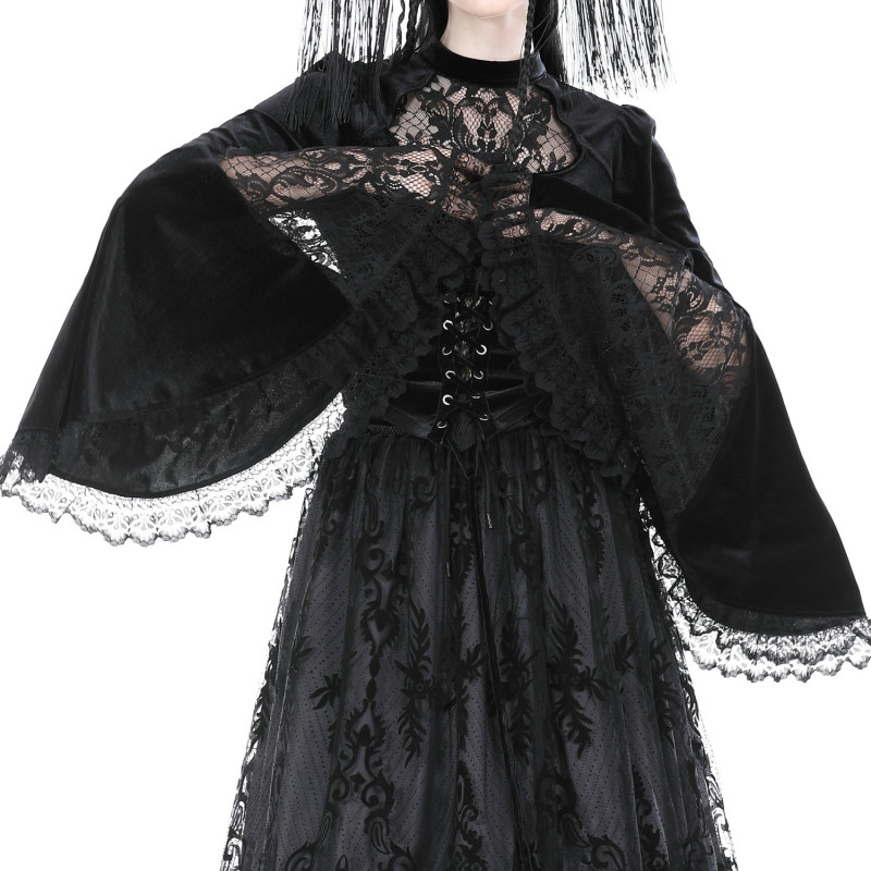 Camiseta Gótica Elegante de Terciopelo