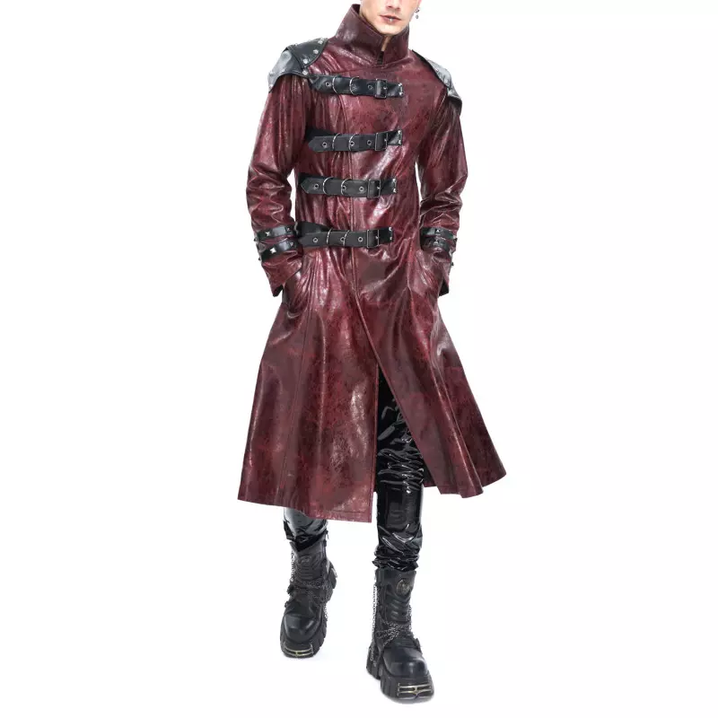 Rote Jacke mit Schnallen für Männer der Devil Fashion-Marke für 177,00 €