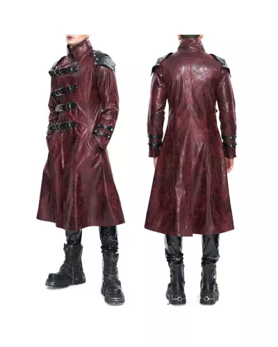 Red Jacket with Buckles for Men from Devil Fashion Brand at €177.00