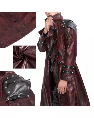 Rote Jacke mit Schnallen für Männer der Devil Fashion-Marke für 177,00 €