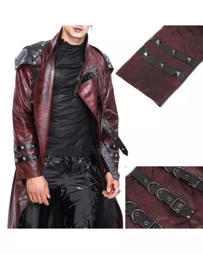 Rote Jacke mit Schnallen für Männer der Devil Fashion-Marke für 177,00 €