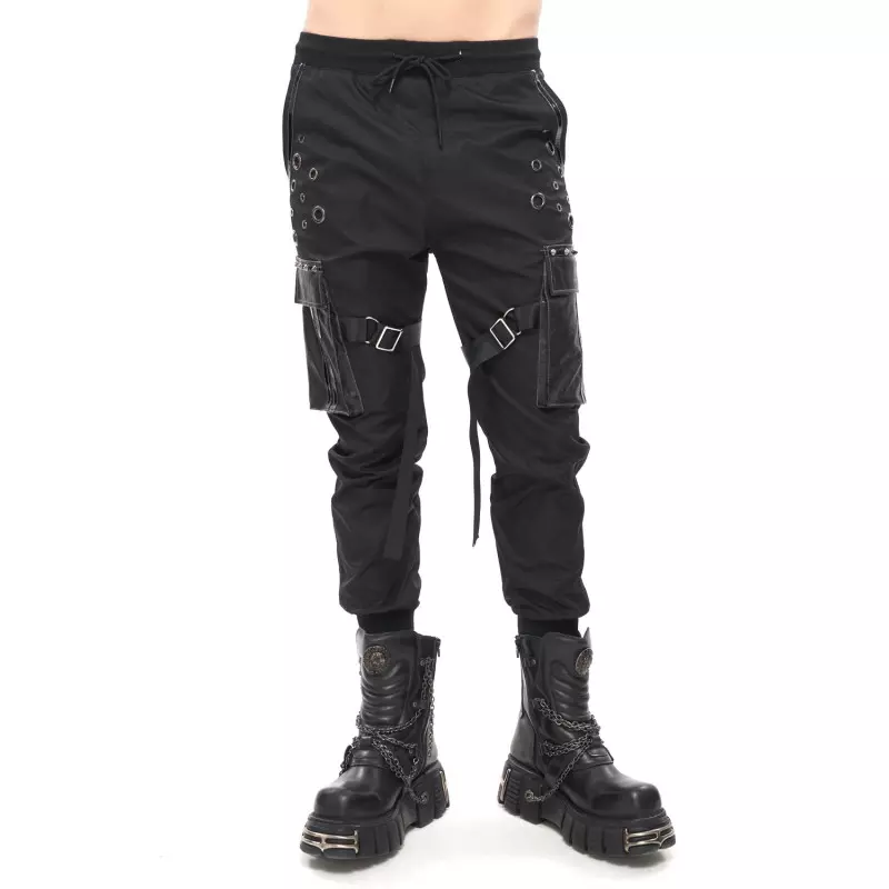 Pantalon Noir avec Poches pour Homme de la Marque Devil Fashion à 75,00 €