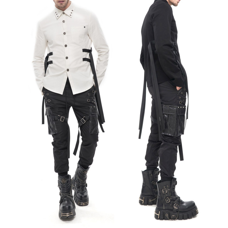 Pantalón Negro con Bolsillos para Hombre