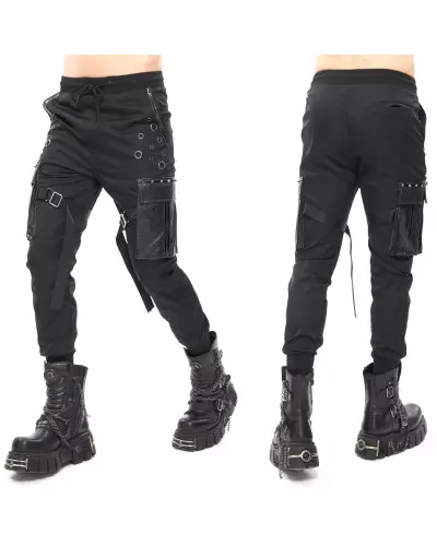 Pantalon Noir avec Poches pour Homme de la Marque Devil Fashion à 75,00 €