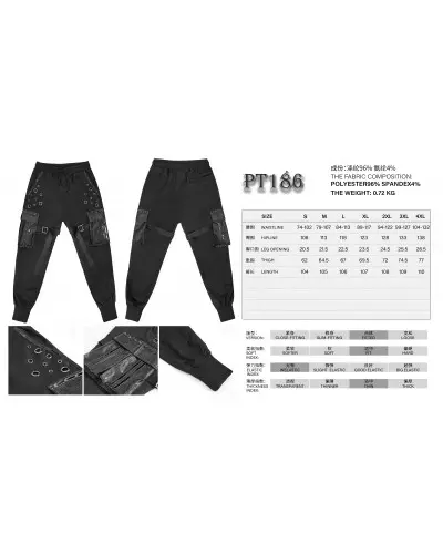 Pantalon Noir avec Poches pour Homme de la Marque Devil Fashion à 75,00 €