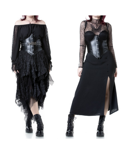 Corset Underbust en simili-cuir
