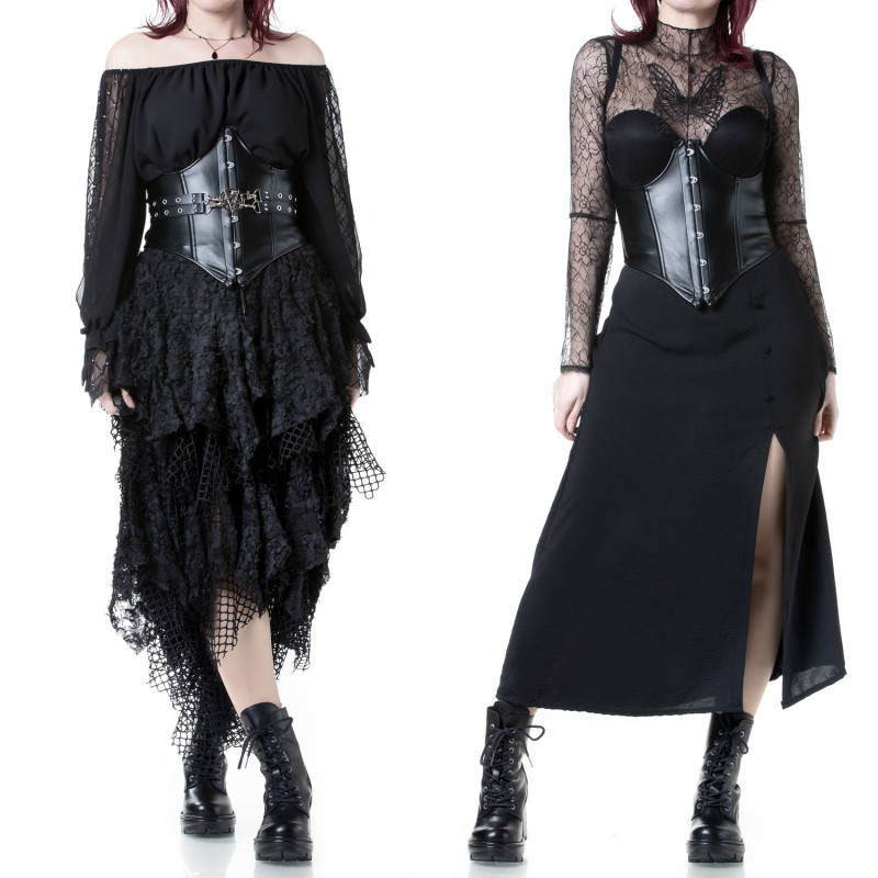 Corset Underbust en simili-cuir