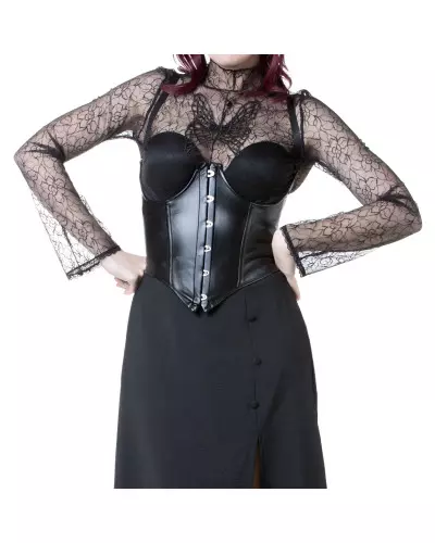 Corset Underbust en simili-cuir