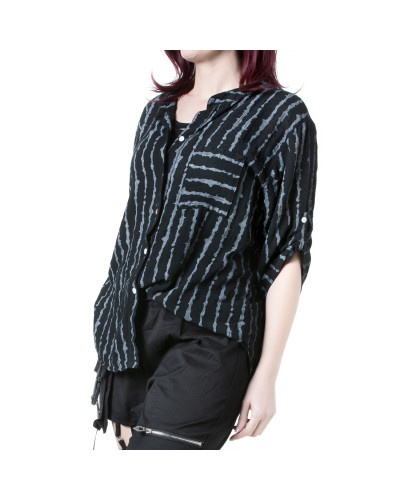 Camisa às Riscas com Bolso