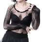 Camiseta de Rejilla con Calaveras Camiseta de Rejilla con Calaveras