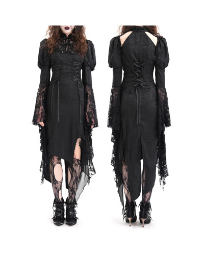 Vestido Asimétrico con Encaje