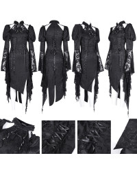 Asymmetrisches Kleid mit Spitze
