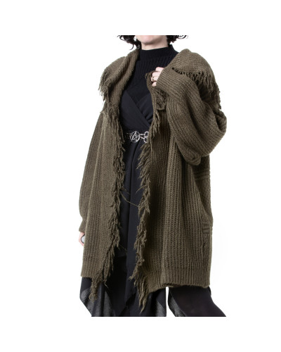 Strickjacke mit Fransen