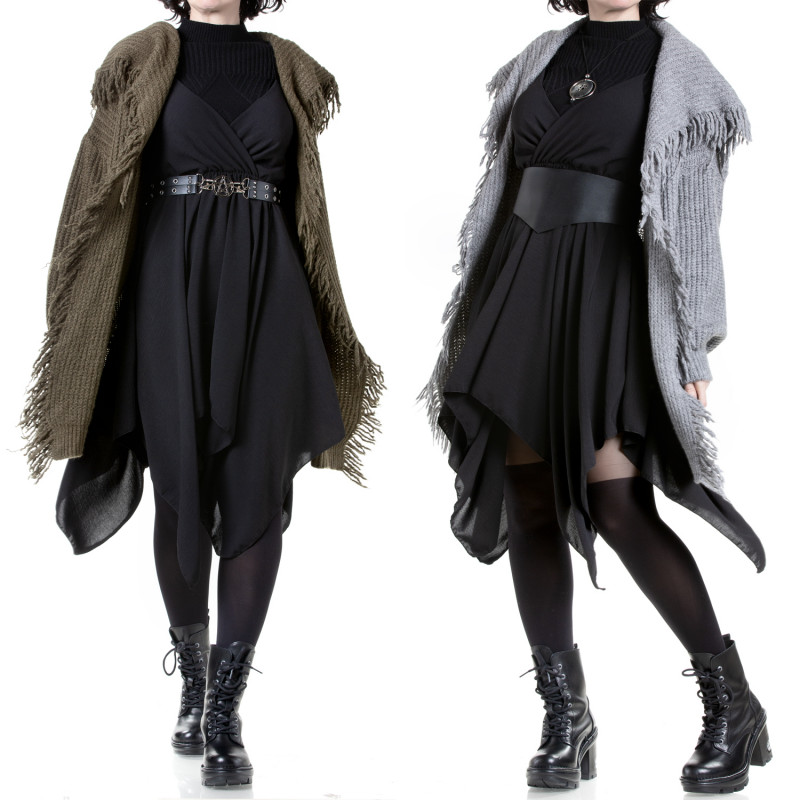 Knit Jacket with Fringe