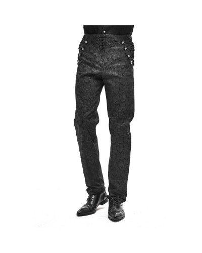 PANTALON HOMBRE LEOPARDO NEGRO