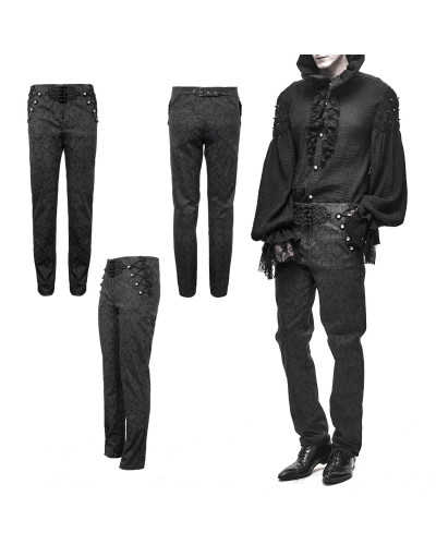 PANTALON HOMBRE LEOPARDO NEGRO