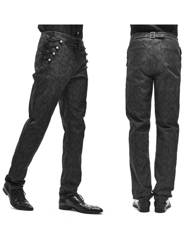 PANTALON HOMBRE LEOPARDO NEGRO