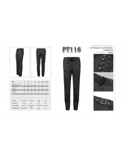 PANTALON HOMBRE LEOPARDO NEGRO