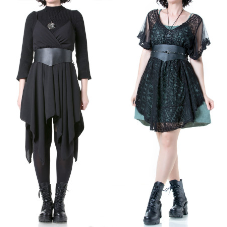 Ceinture de corset à double boucle "Nox".