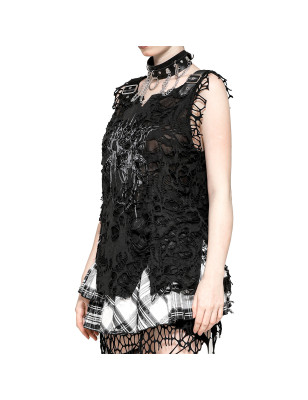 Zerrissenes T-Shirt "Schwarzes Chaos
