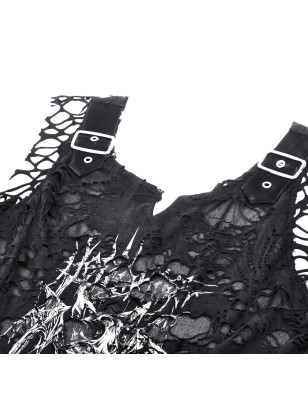 T-Shirt déchiré "Black Chaos