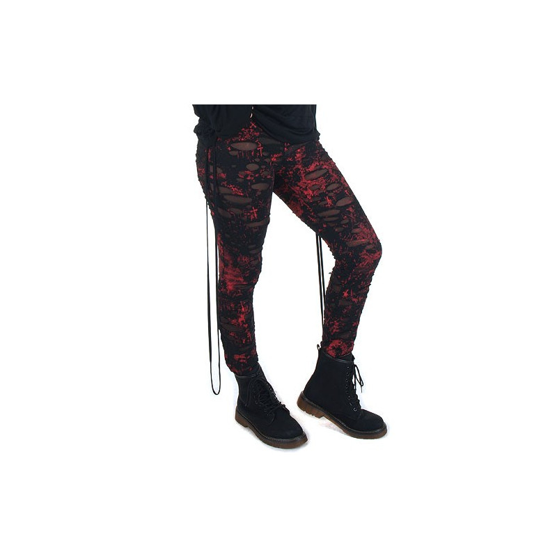 Legging Rojo y Negro