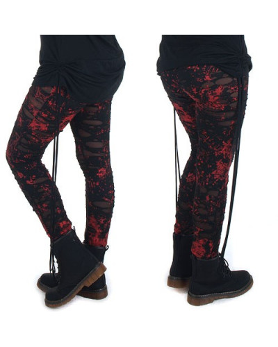 Legging Rojo y Negro