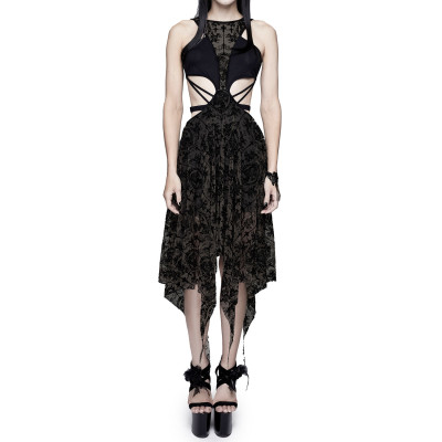 Asymmetric Dress "Shadow Bloom