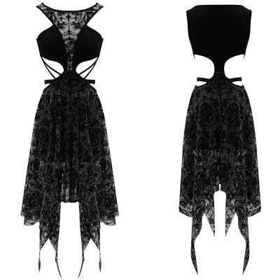 Robe asymétrique "Shadow Bloom"