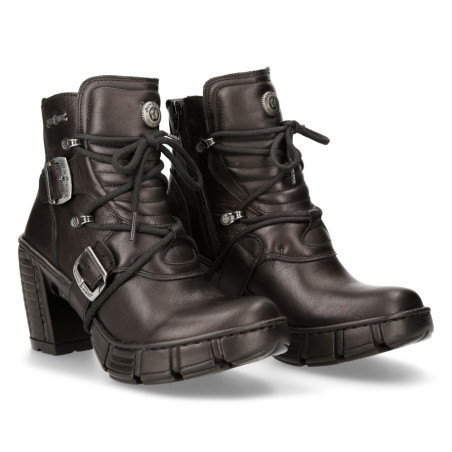 Botins New Rock Pretos  LUXOR