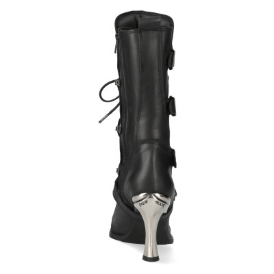 Botas New Rock Negras con Cordones