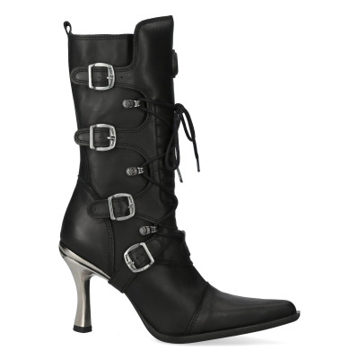 Botas New Rock Negras con Cordones