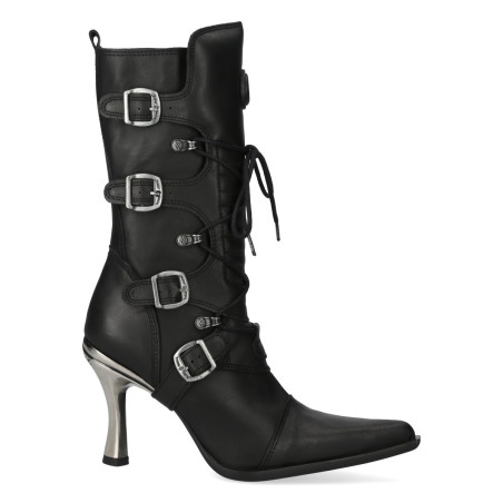 Botas New Rock Negras con Cordones
