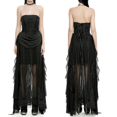 Vestido Largo Gótico-Romántico"Elvira"