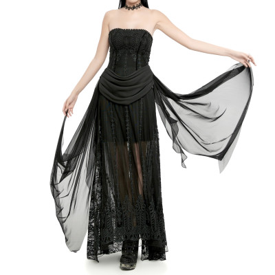 Gothic-Romantik Langes Kleid "Elvira".