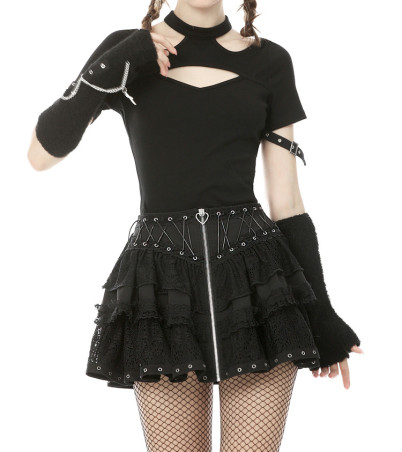 Saia com folhos "Belladonna