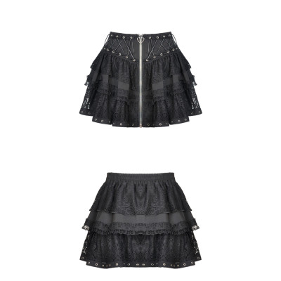 Belladonna" Ruffled Skirt