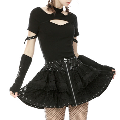 Saia com folhos "Belladonna