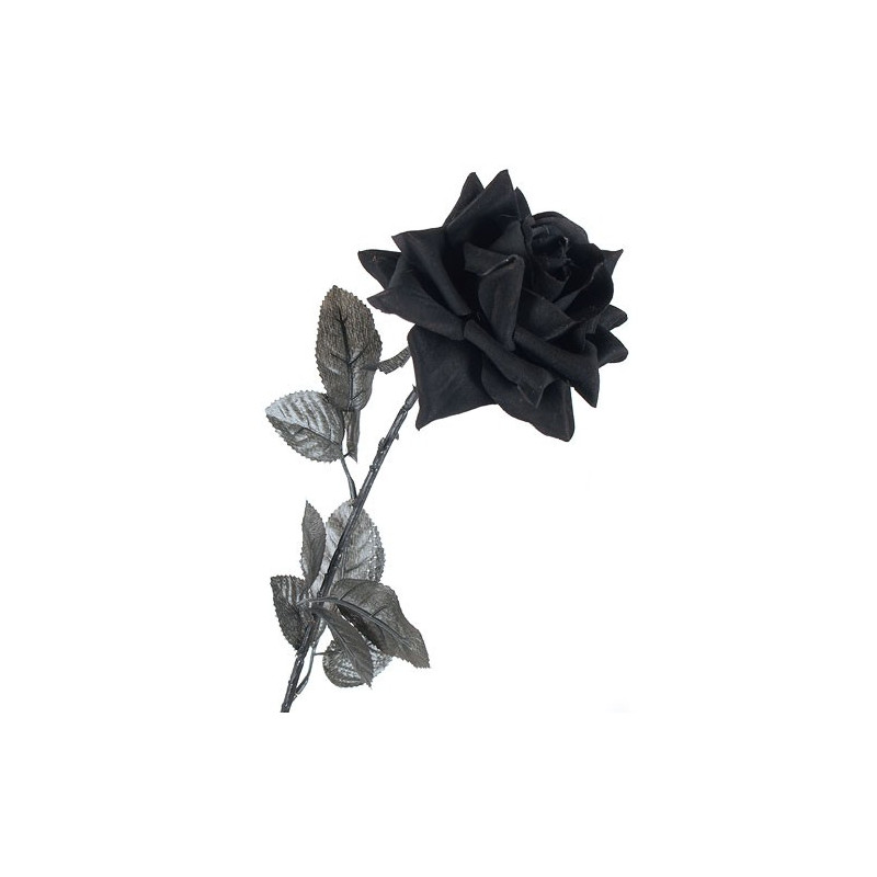 Schwarze Stoff-Rose