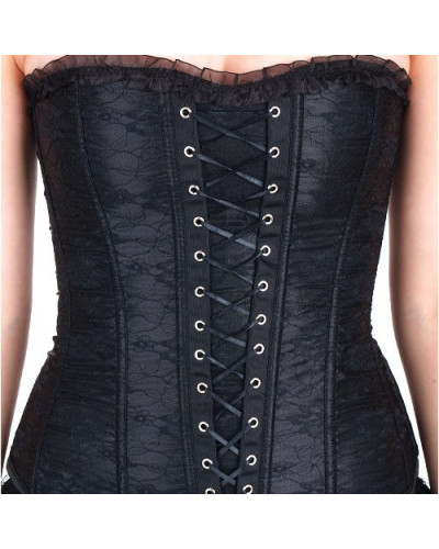 Corset Negro Con Encaje