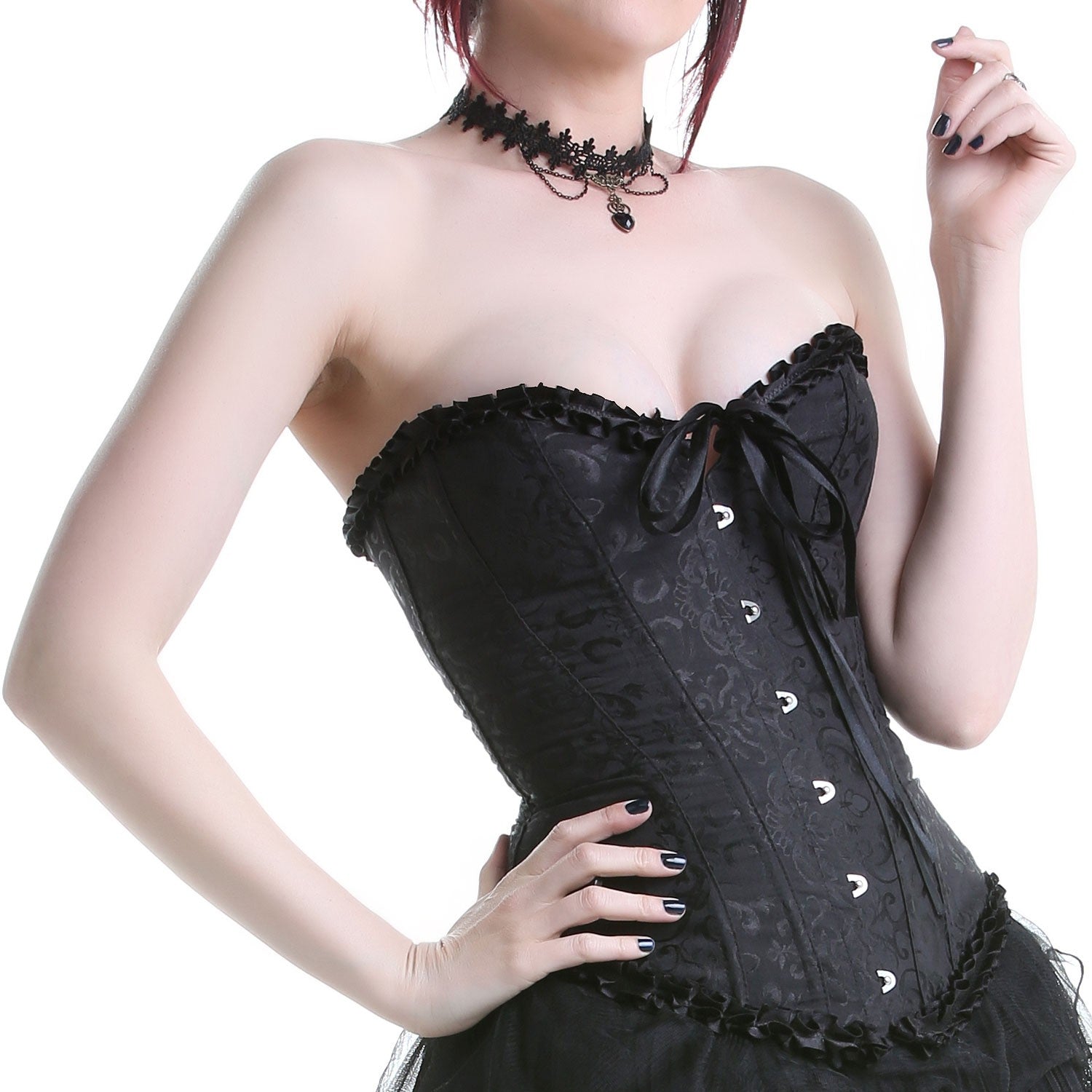 Corset Negro con Grabados