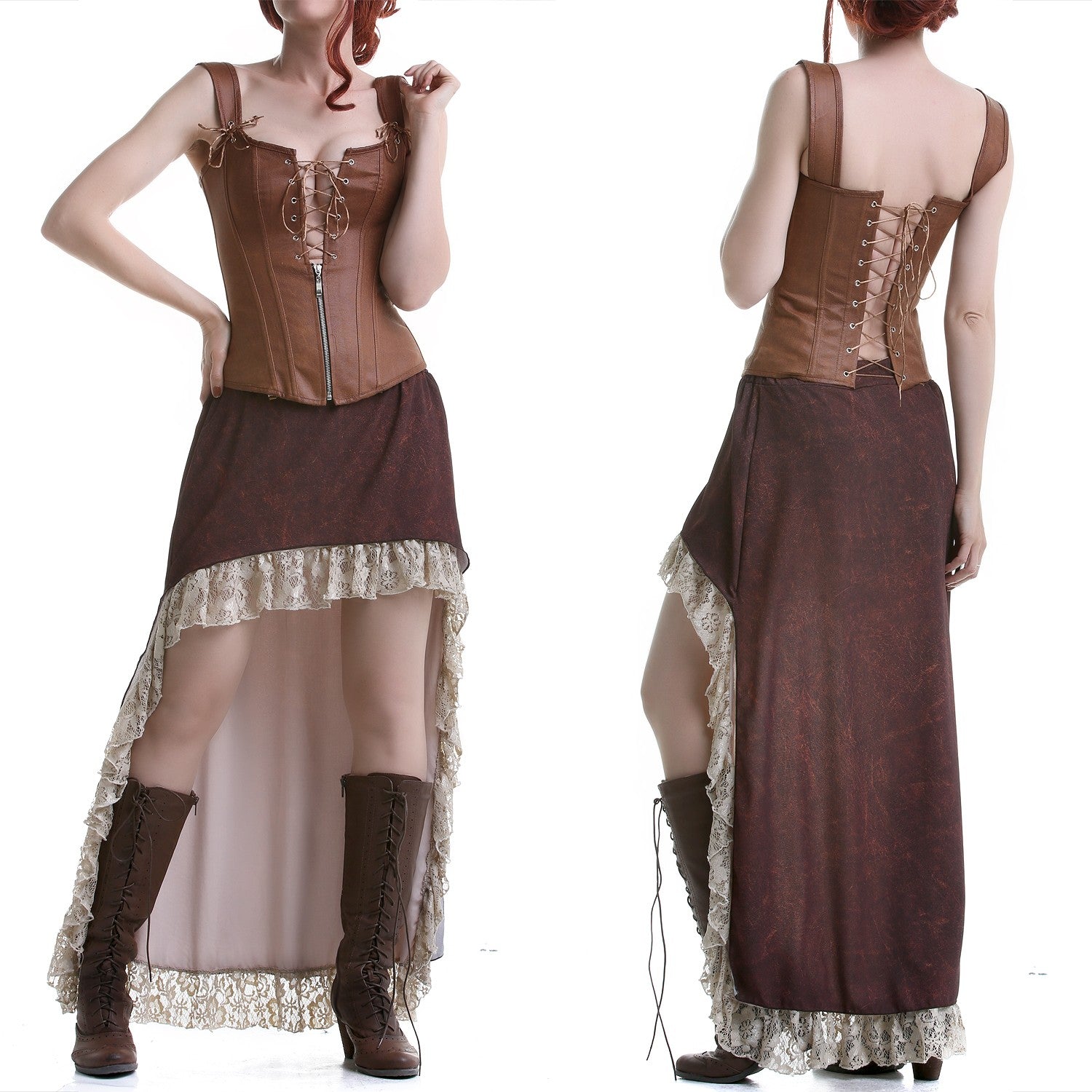 Corset Marrón con Tirantes