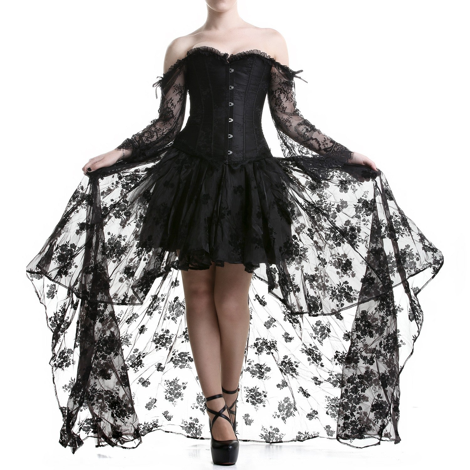 Corset con mangas y Falda