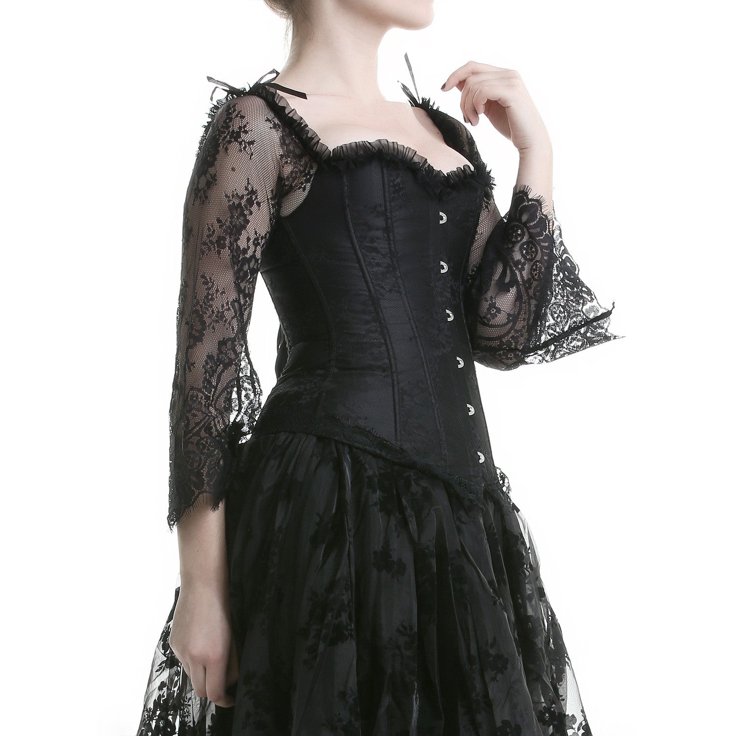 Corset con mangas y Falda