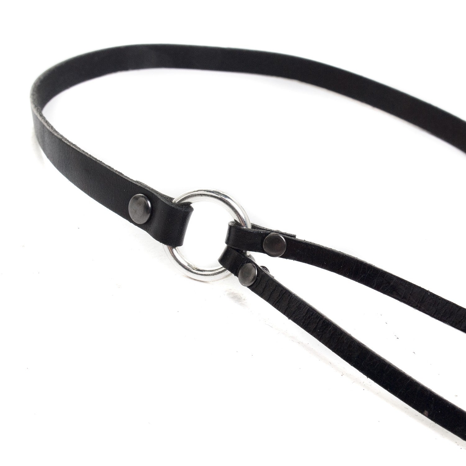 Collar de Cuero con Cadenas