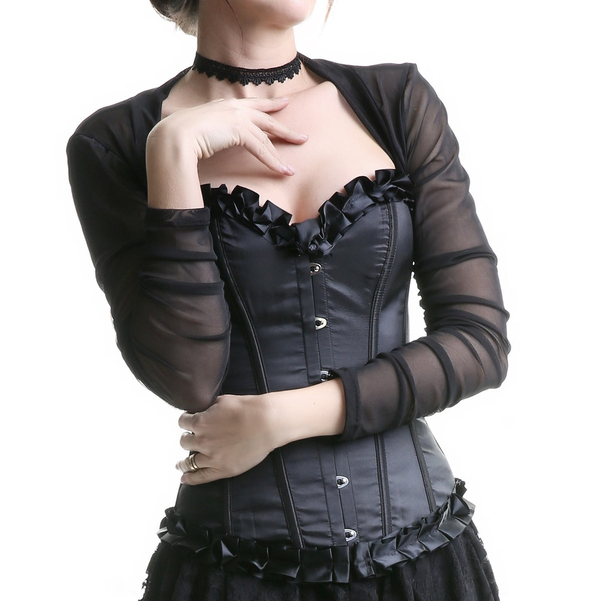 Bolero de Tul Negro estilo Ropa Gotica