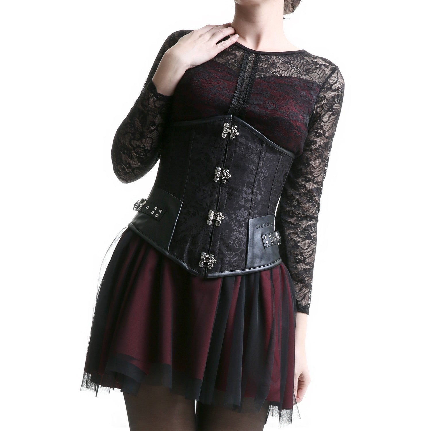 Corset Negro Cierres Especiales