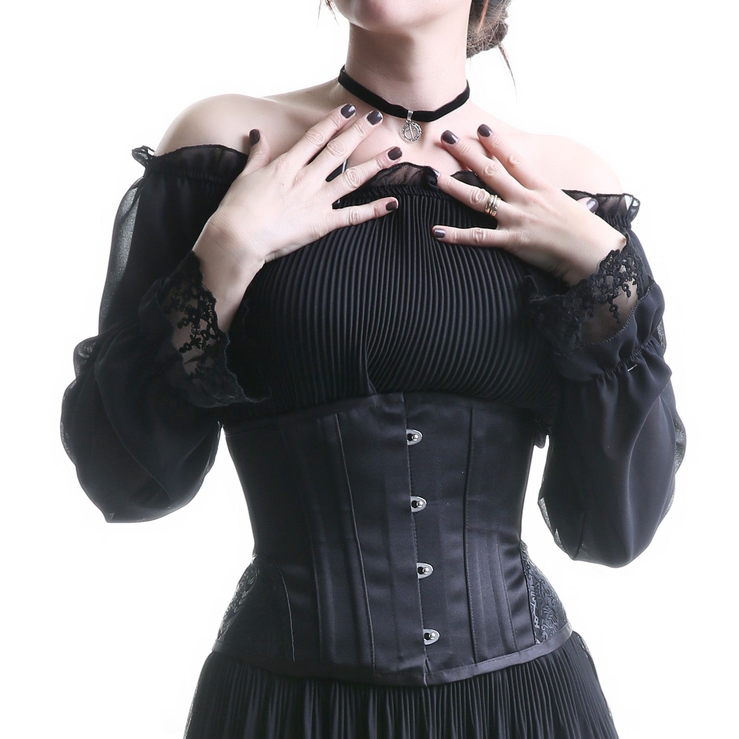 CORSET NEGRO BAJO PECHO