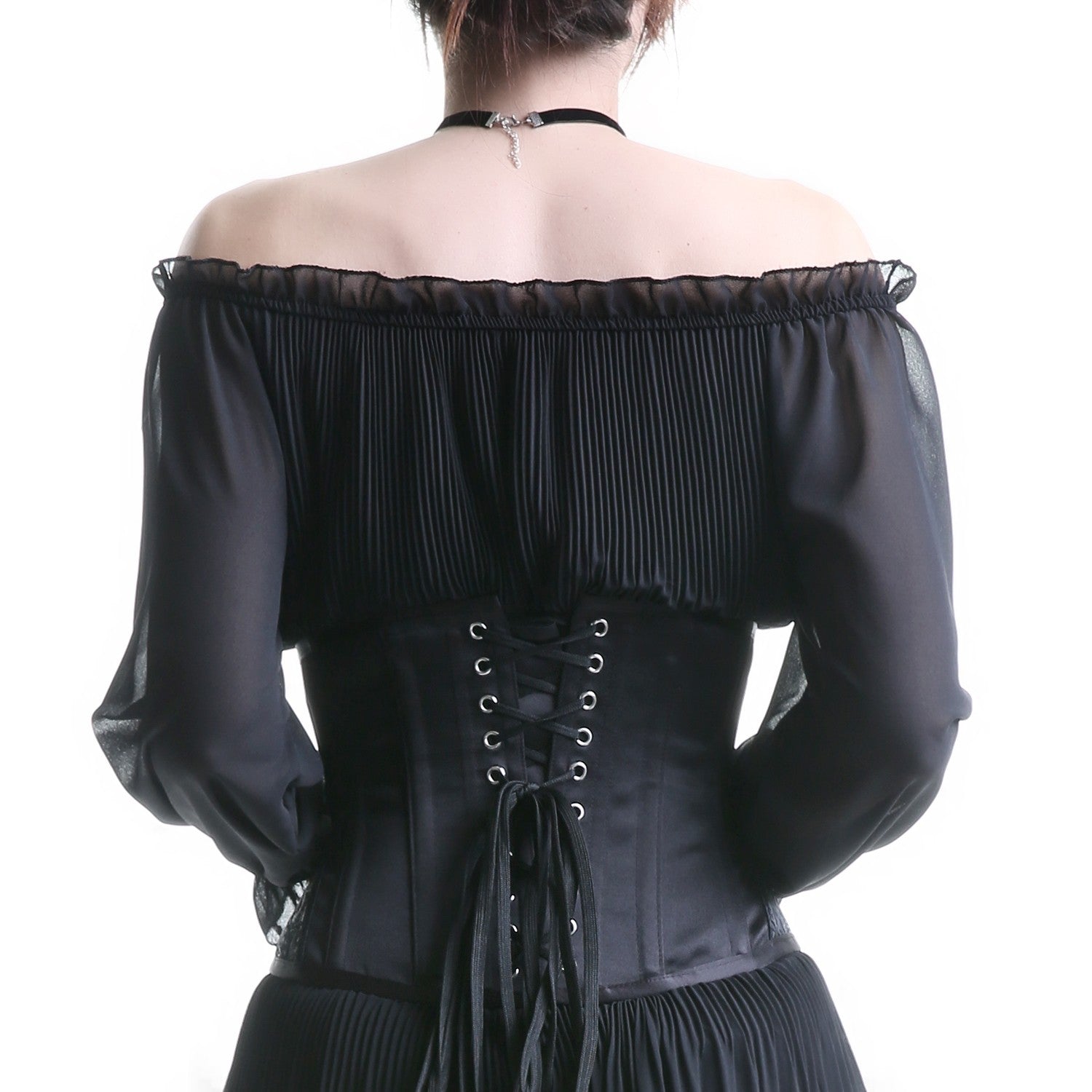 CORSET NEGRO BAJO PECHO