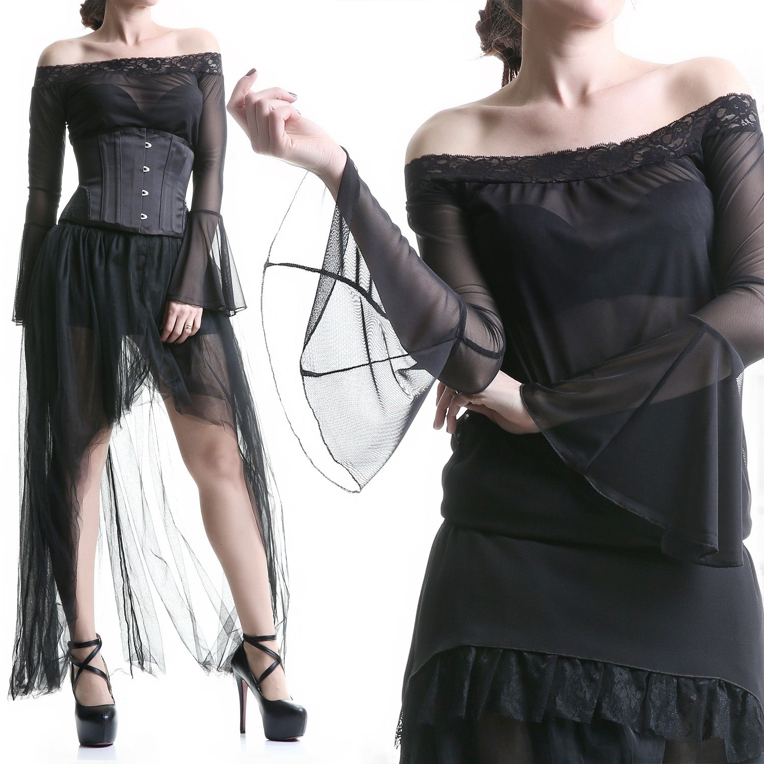 Camiseta Tul Transparente